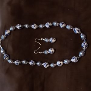 Necklace with matching earrings